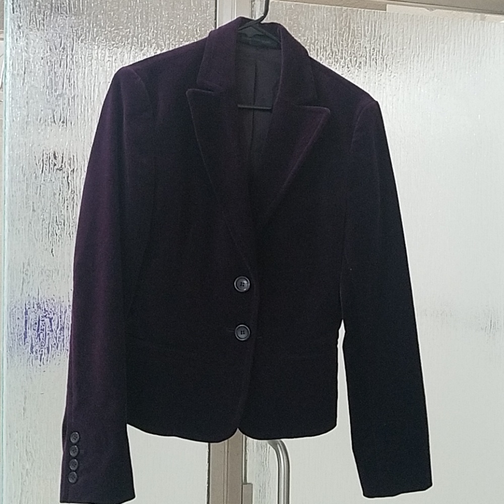 Express design studios purple velvet blazer
